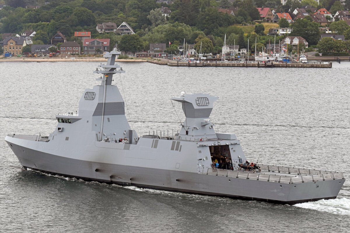 INS ATZMAUT, Korvetten-Neubau der Sa'ar-6-Klasse. Kieler Förde, 19.07.2021