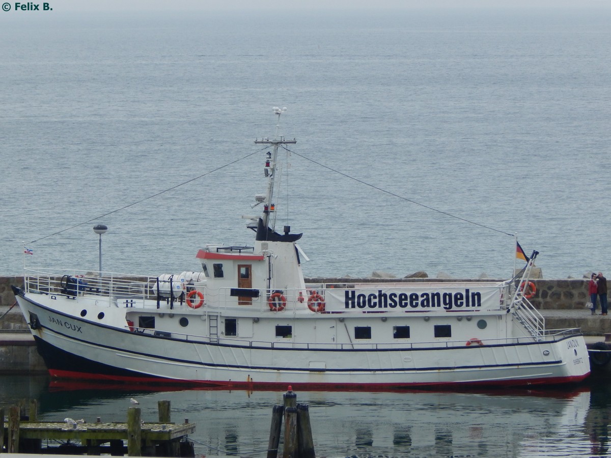  Jan Cux  im Stadthafen Sassnitz am 26.04.2015