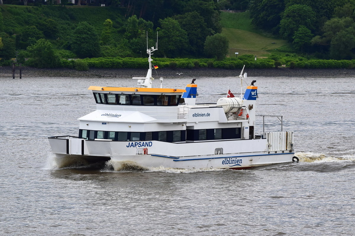 JAPSAND , Fahrgastschiff , MMSI 219008124 , 20 x 8m , 08.06.2020 , Rüsche Park