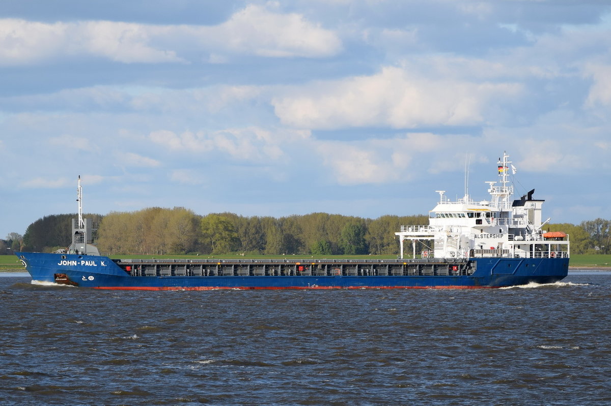 JOHN-PAUL K. , General Cargo , IMO 9198642 , Baujahr 2002 , 90 × 15m , 08.05.2017  Grünendeich