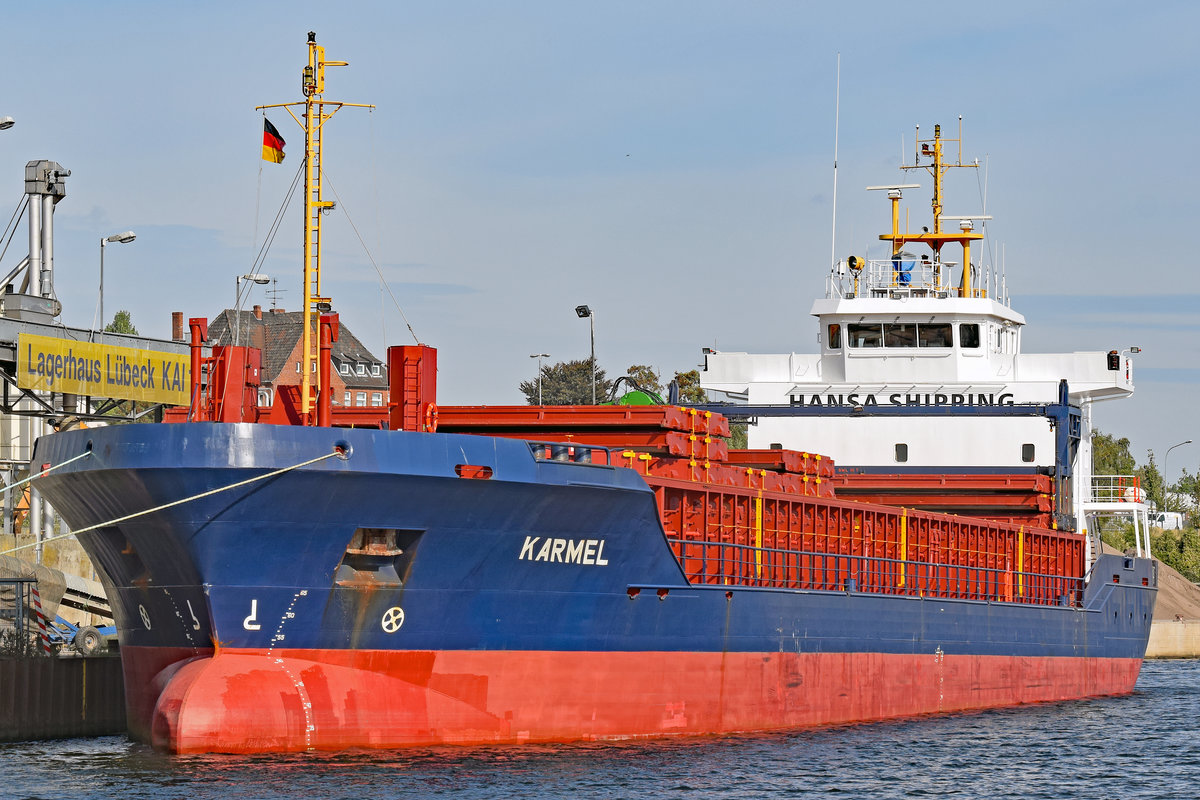 KARMEL (IMO 9290672) am 20.9.2018 im Hafen von Lübeck