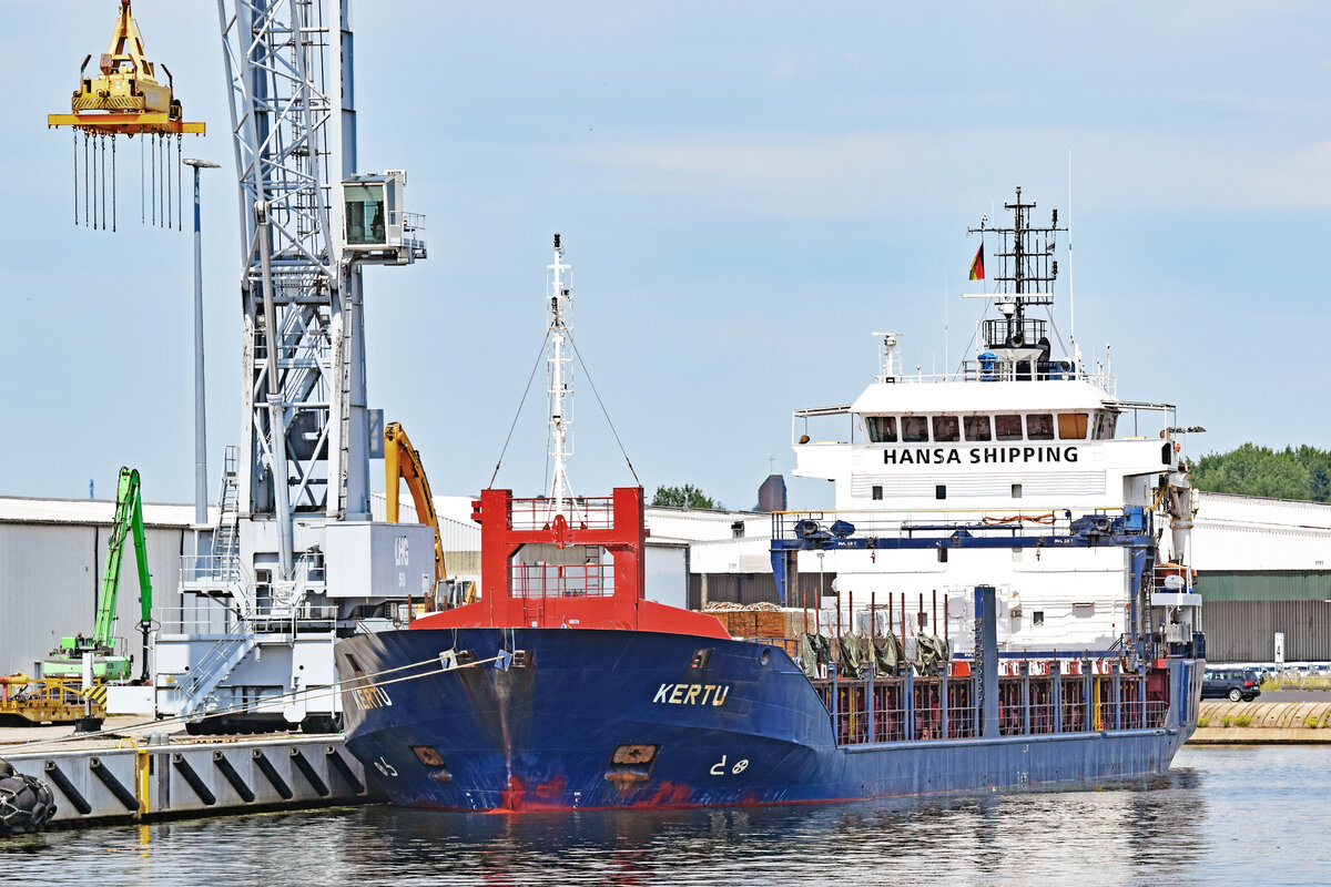 KERTU (IMO 9344368) am 03.07.2022 beim Nordlandkai Lübeck