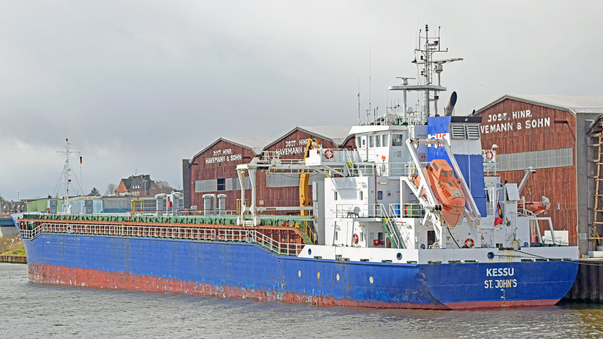 KESSU (IMO 9519808) am 09.04.2022 im Hafen von Lübeck