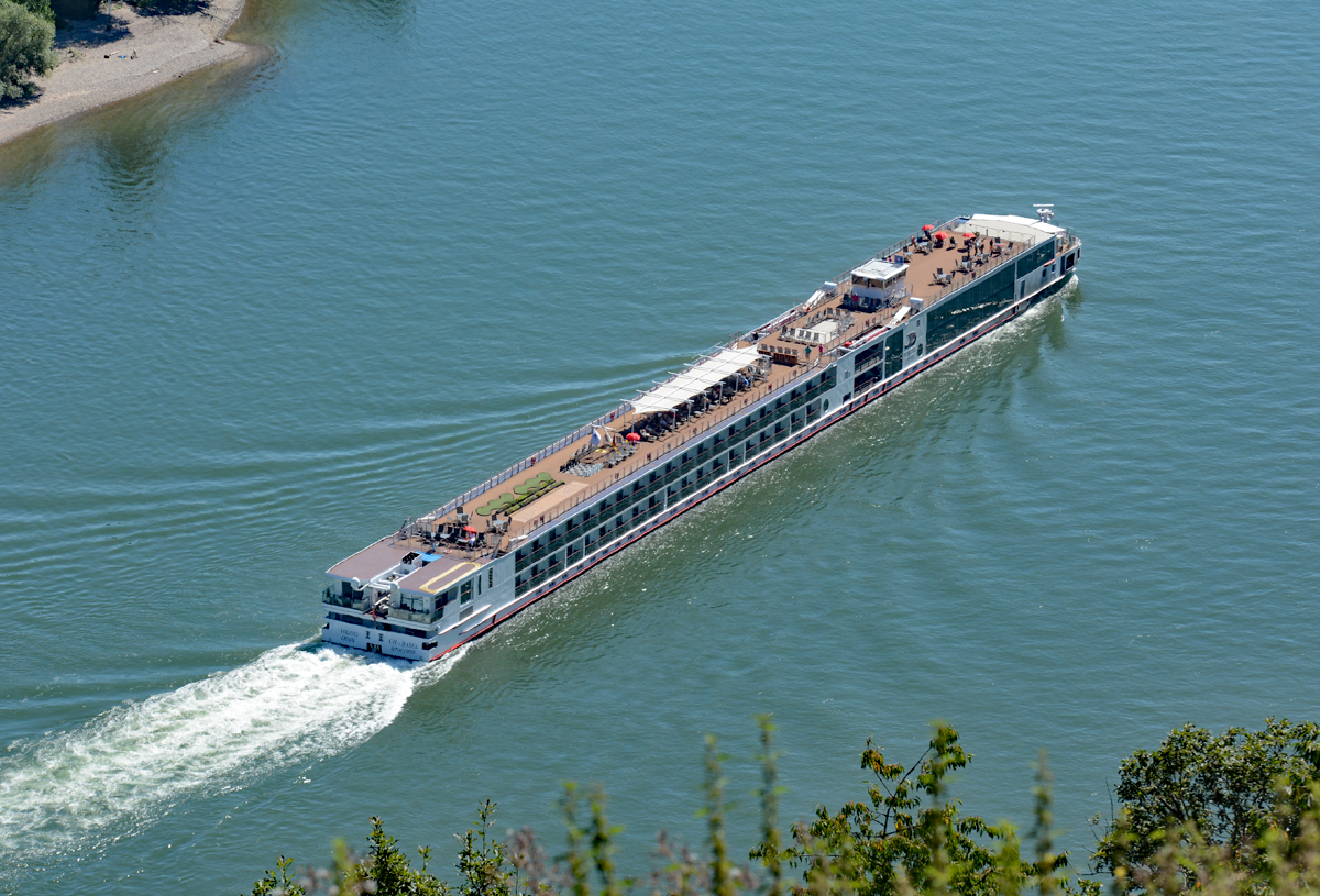 KFGS  Odin , Reederei Viking, in der Rheinschleife Boppard - 23.08.2016