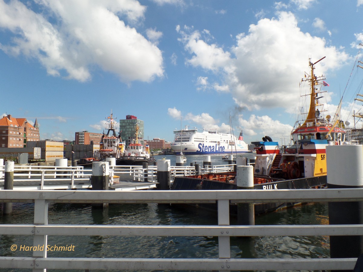 Kieler Hafen am 25.6.2014 von der Hörnbrücke gesehen