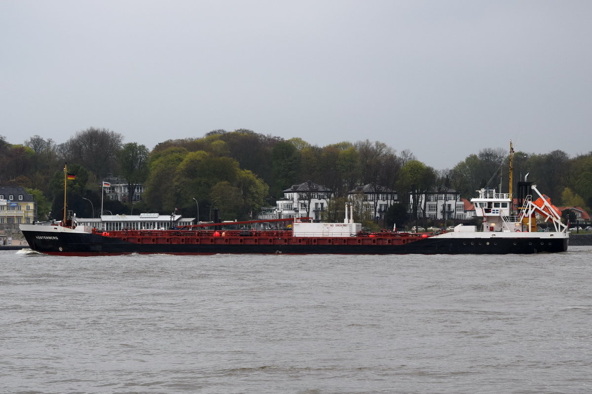 KÖSTERBERG , Tanker , IMO 9184677 , Baujahr 1998 , 89 x 12m , 29.04.2016 Höhe Finkenwerder-Rüschpark