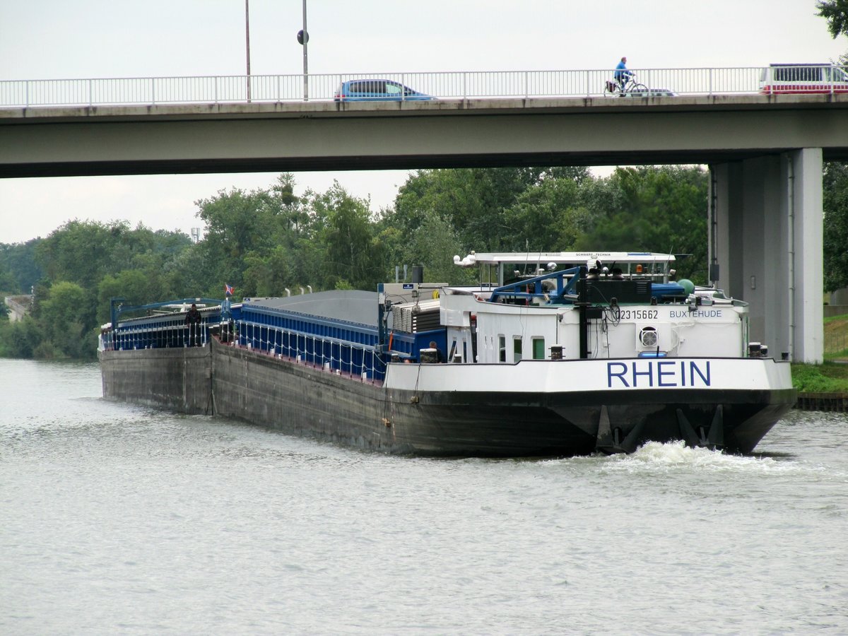 Koppelverband SGMS Rhein (02315662 , 86 x 9,5m) & GSL Main (02316531 (86 x 9,52m) am 21.09.2016 auf dem MLK in WOB Richtung MD in Fahrt. 