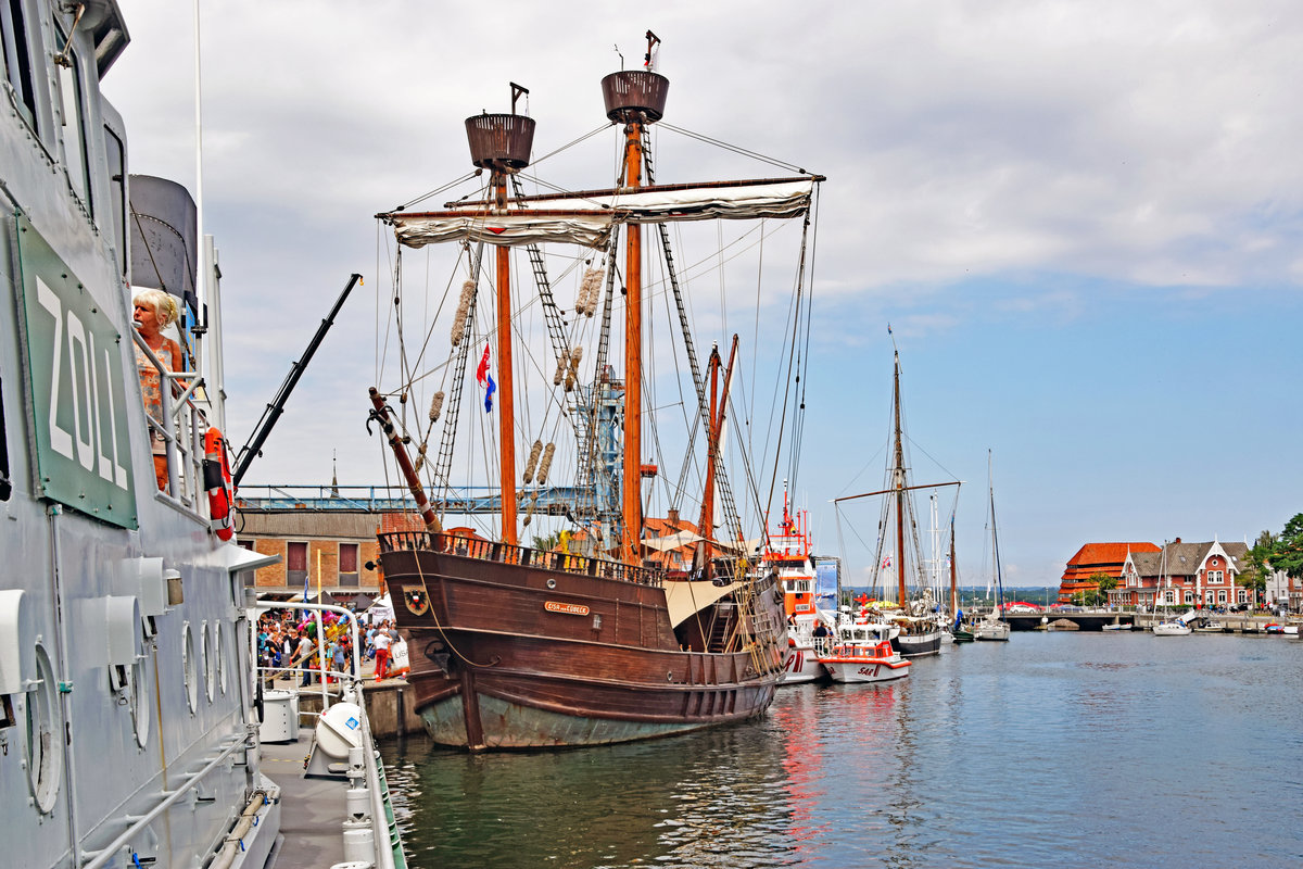 Kraweel LISA VON LÜBECK am 13.7.2019 im Hafen von Neustadt/Holstein