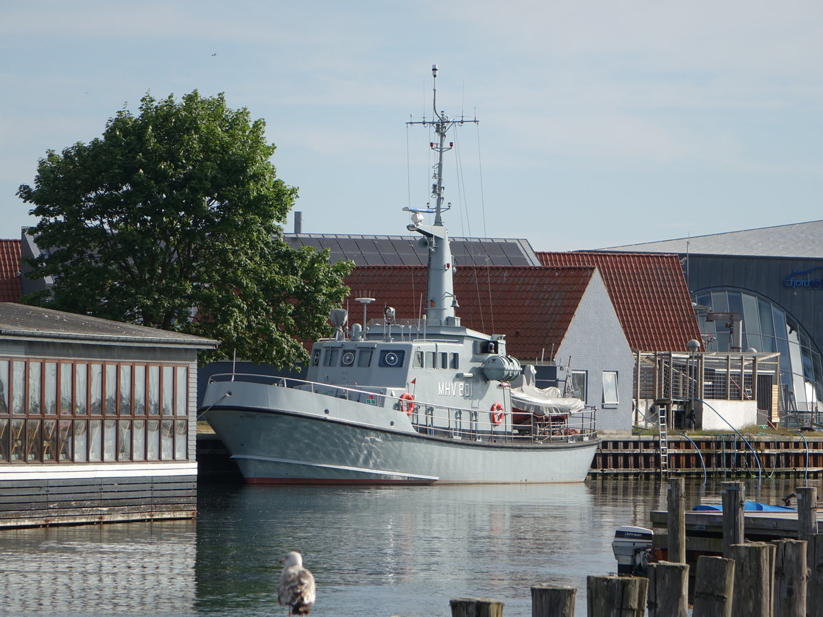 Küstenschutzschiff MHV 801 Aldebaran im Hafen von Kerteminde (06.06.2018)