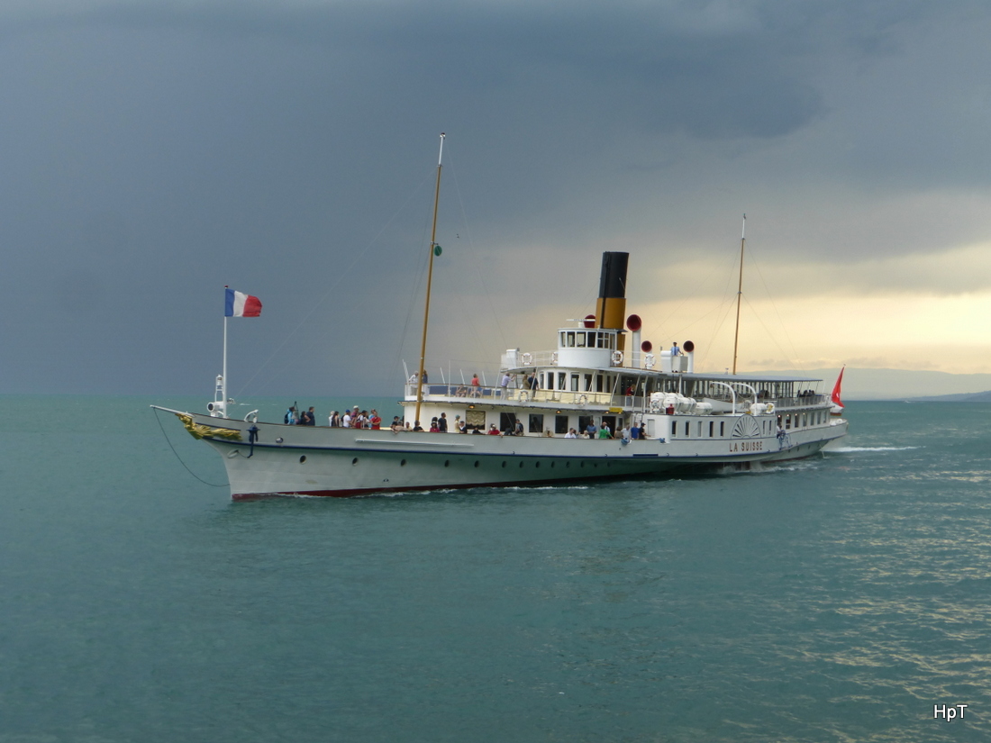 Lac Leman - Dampfschiff La Suisse beim Schloss Chillion am 07.06.2015