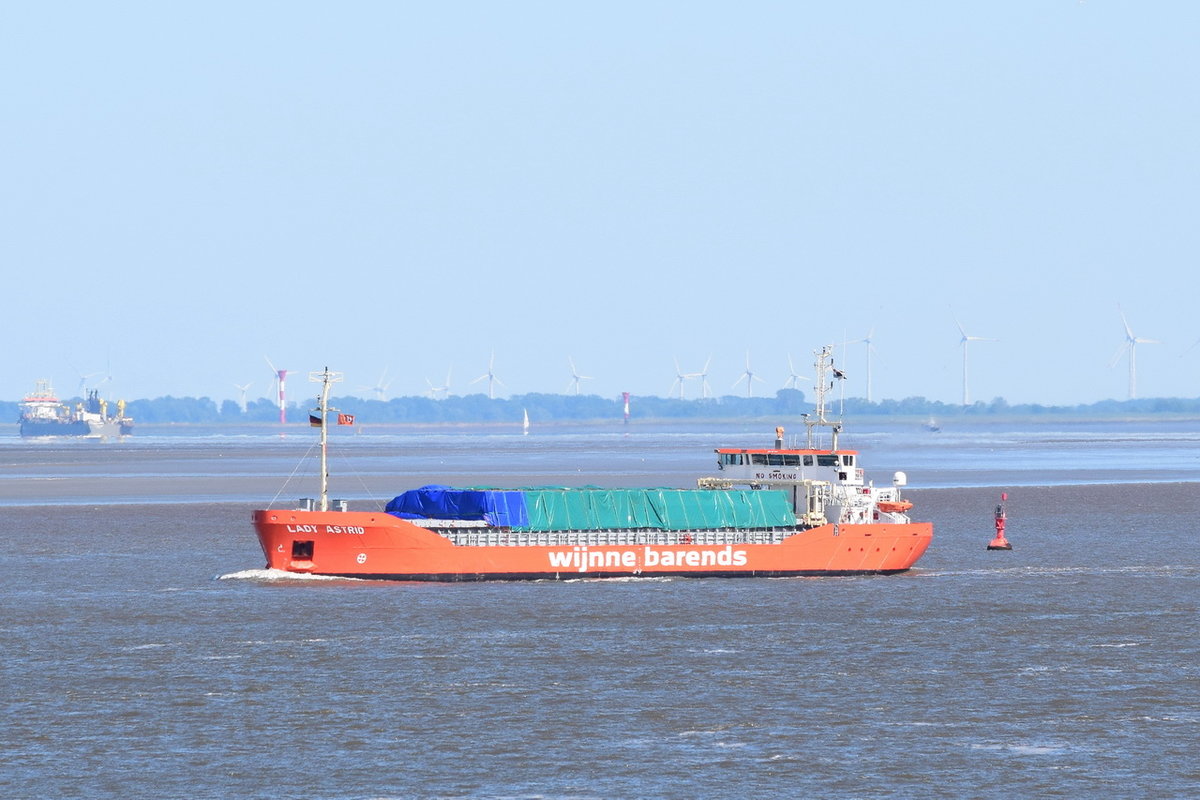 LADY ASTRID , General Cargo , IMO 9760419 , Baujahr 2016 , 88 x 14 m , 01.06.2020 , Cuxhaven