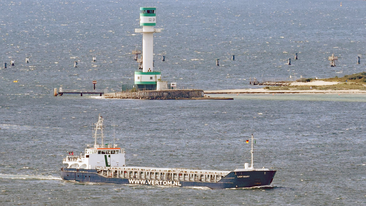 LADY MARY (IMO 9375836) am 13.09.2020 auf der Kieler Förde in Richtung Ostsee steuernd