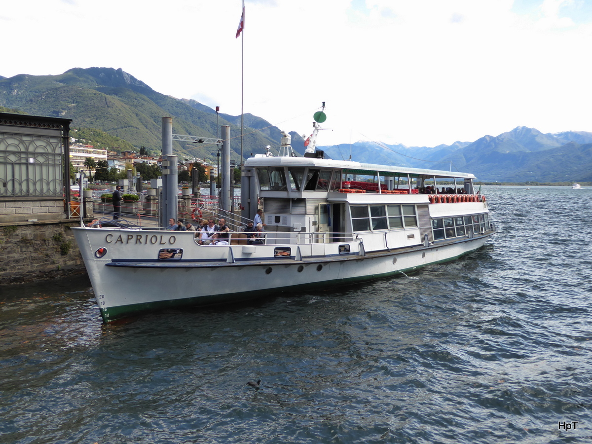 Lago Maggiore - MS Capriolo bei der Anlegestelle im Hafen von Locarno am 20.09.2017