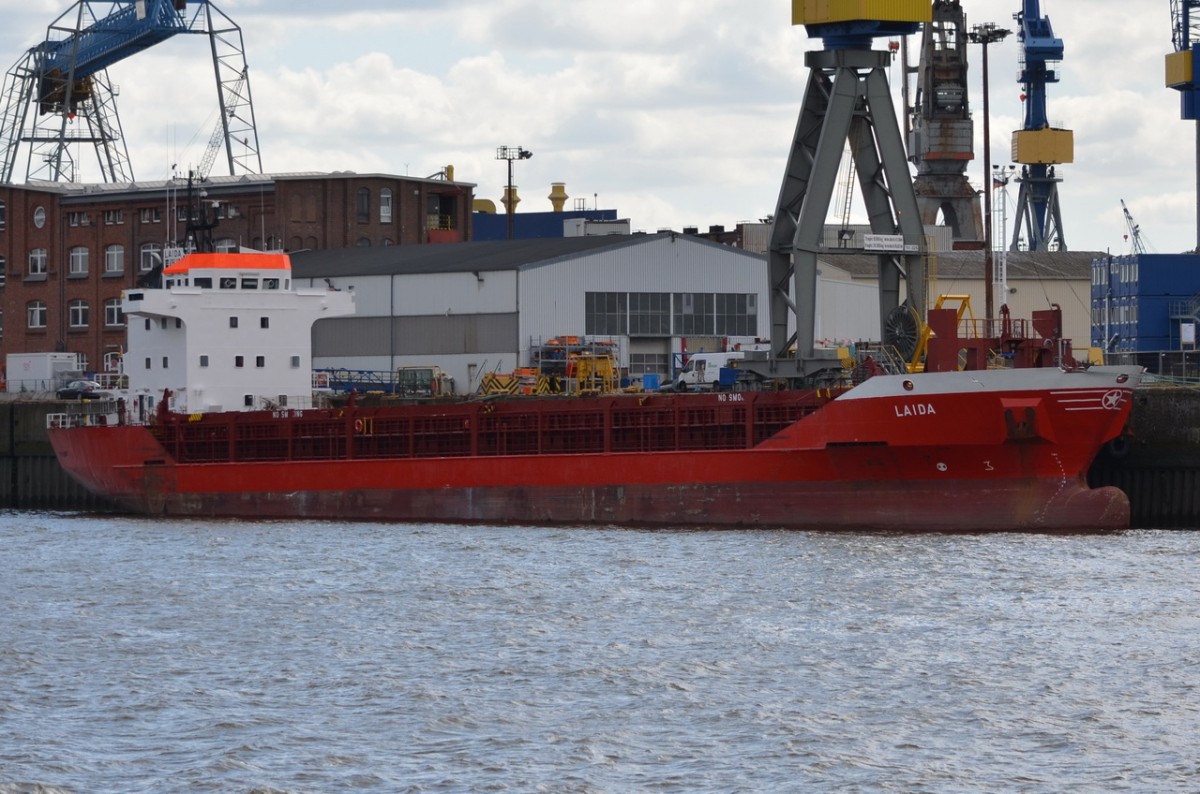 LAIDA , Stückgutschiff , IMO  9214733 , Baujahr 2003 , 100 x 18 m , Hamburger-Hafen 15.06.2015