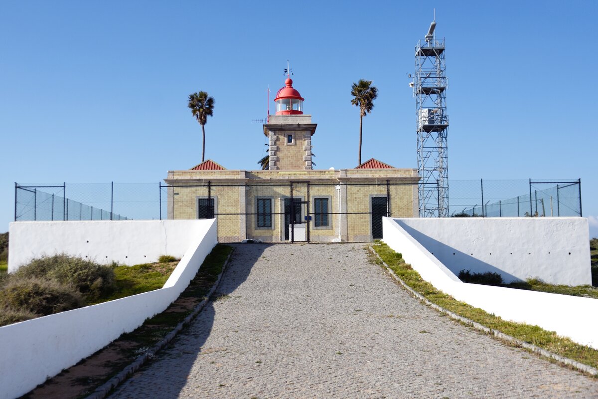 Leuchtturm an der Ponta da Piedade bei Lagos (Distrikt Faro/Portugal), 27.02.2022
