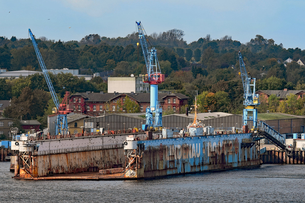 Lindenau Dock2 an der Kieler Förde. Aufnahme vom 3.10.2017