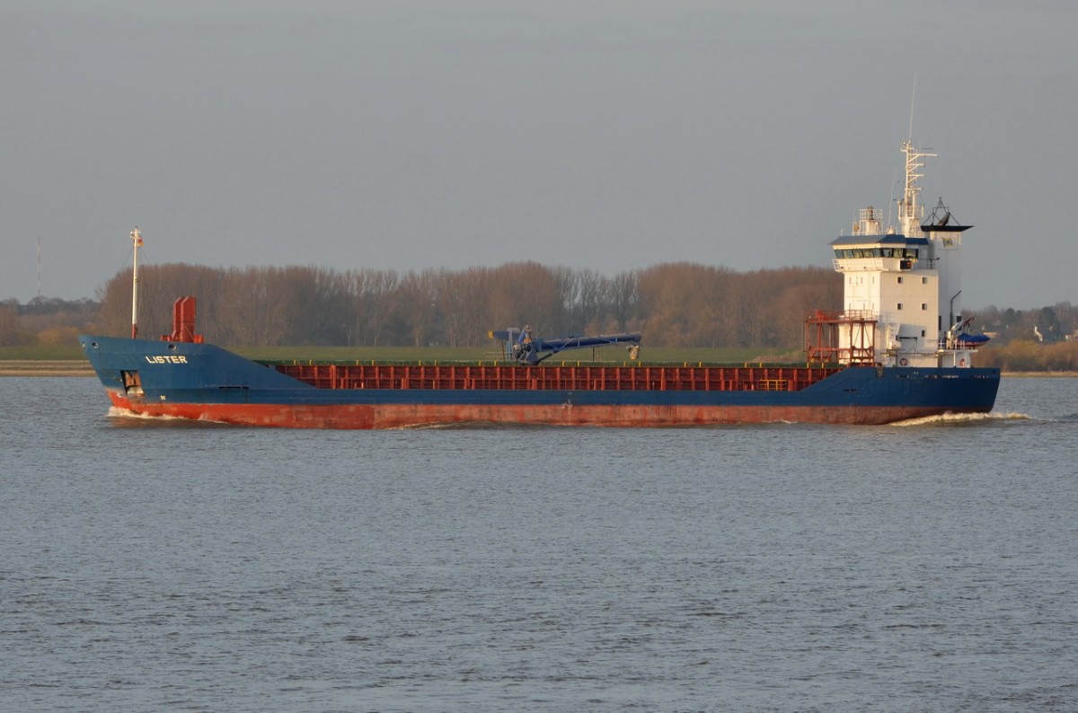 LISTER  Stückgutfrachter , IMO 9155963 ,   133 x 19m , Lühe 08.04.2015