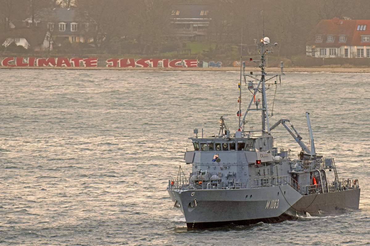 M 1063 am 11.02.2020 in der Kieler Förde