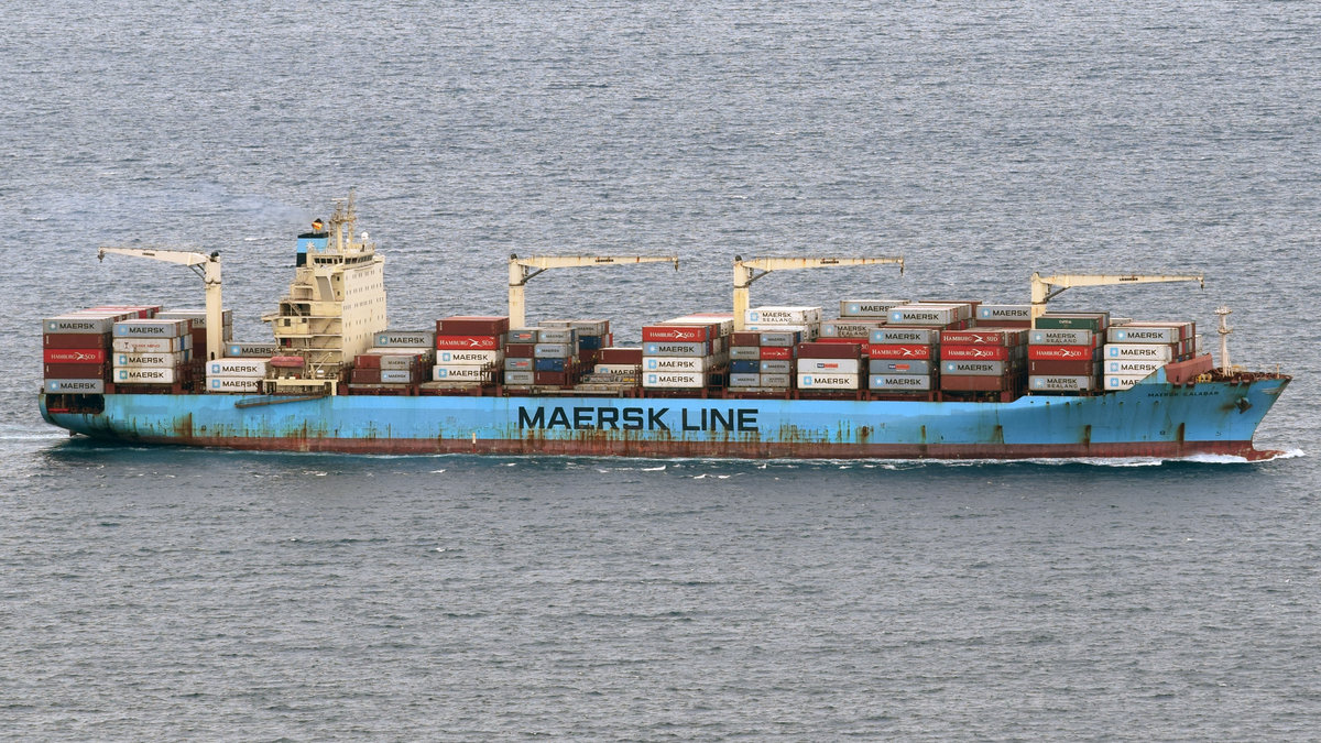 MAERSK CALABAR am 4.11.2019 bei Gibraltar