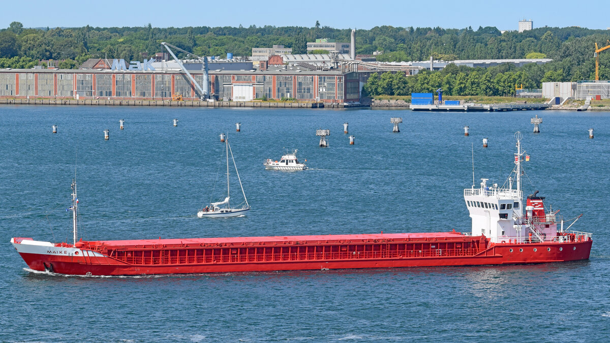 MAIKE (IMO 8905115) am 17.7.2021 in der Kieler Förde