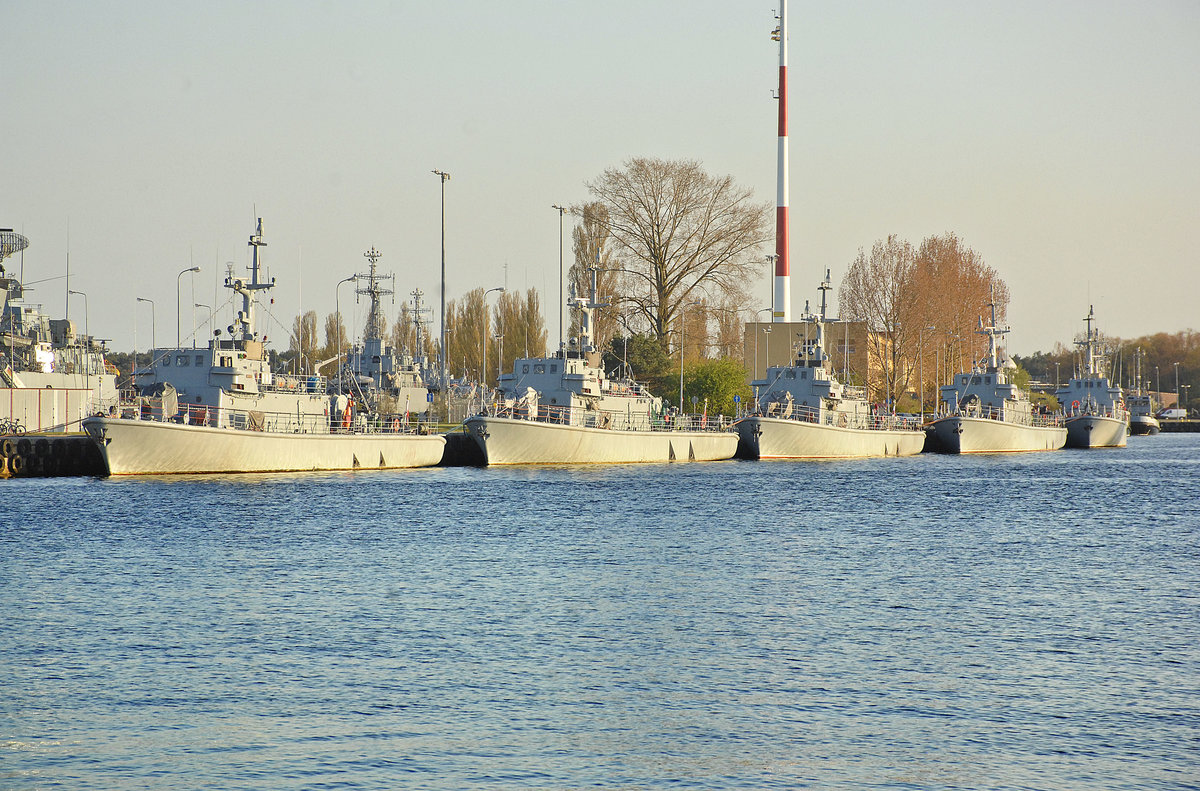 Marinestützpunkt in Świnoujście (Swinemünde). Aufnahme: 5. Mai 2016.