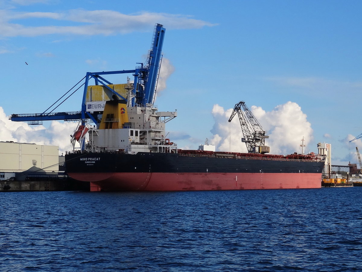 MIHO PRACAT , Bulk Carrier , IMO 9384514 , Baujahr 2008 , 229 × 32.29m , 04.05.2019 , Rostock/Warnemünde