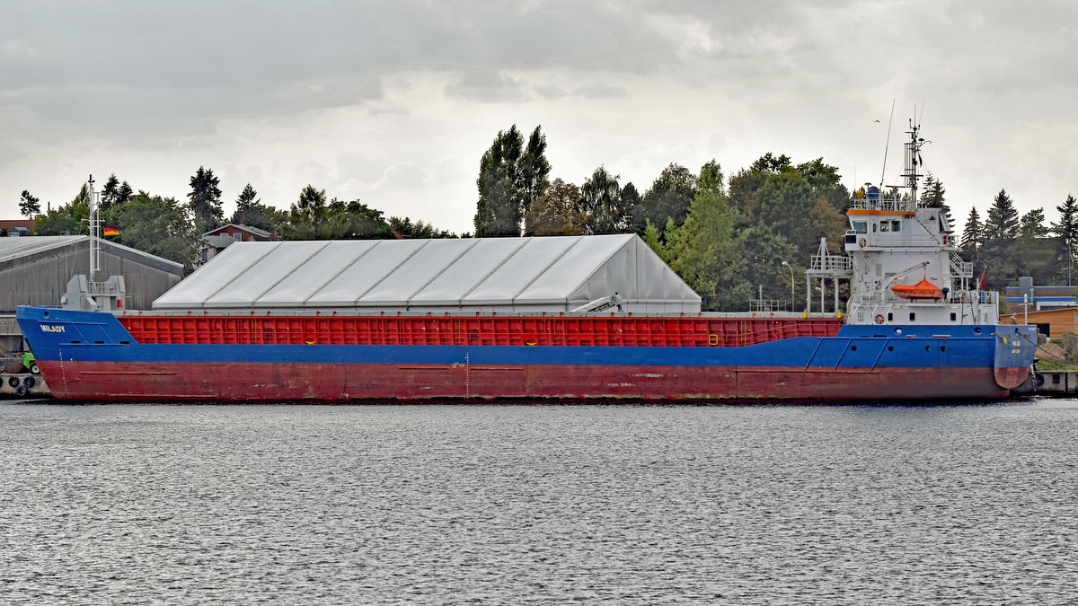 MILADY (IMO-Nummer:9319430) am 20.9.2018 im Hafen von Lübeck