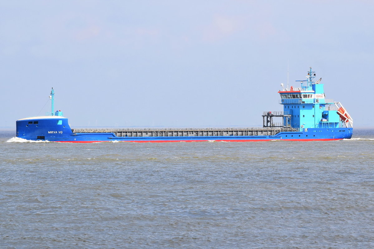MIRVA VG , General Cargo , IMO  9769116 , Baujahr 2016 , 103 × 13.6m , 03.04.2018 Cuxhaven Alte Liebe