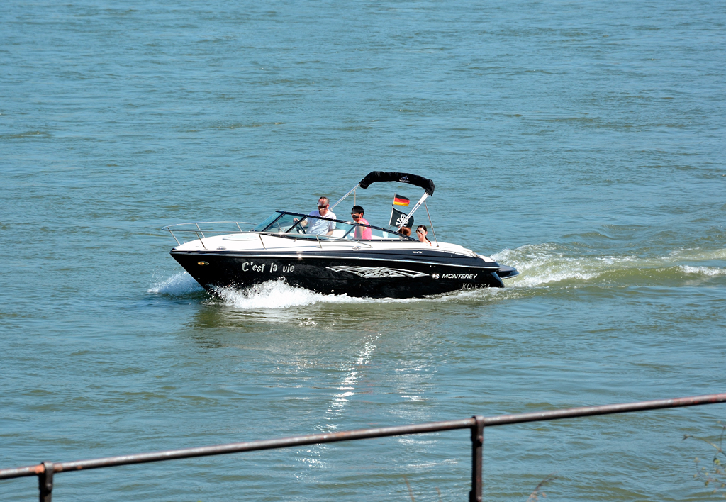 Motorboot  Monterey  (KO-E824) auf dem Rhein in Bonn - 04.06.2015