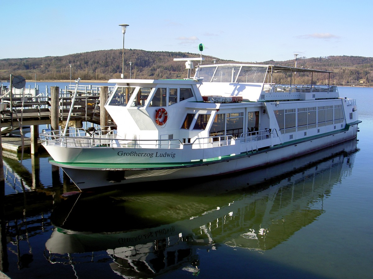 Motorschiff Großherzog Ludwig der Motorbootgesellschaft Bodman am Überlinger See (22.02.2014)