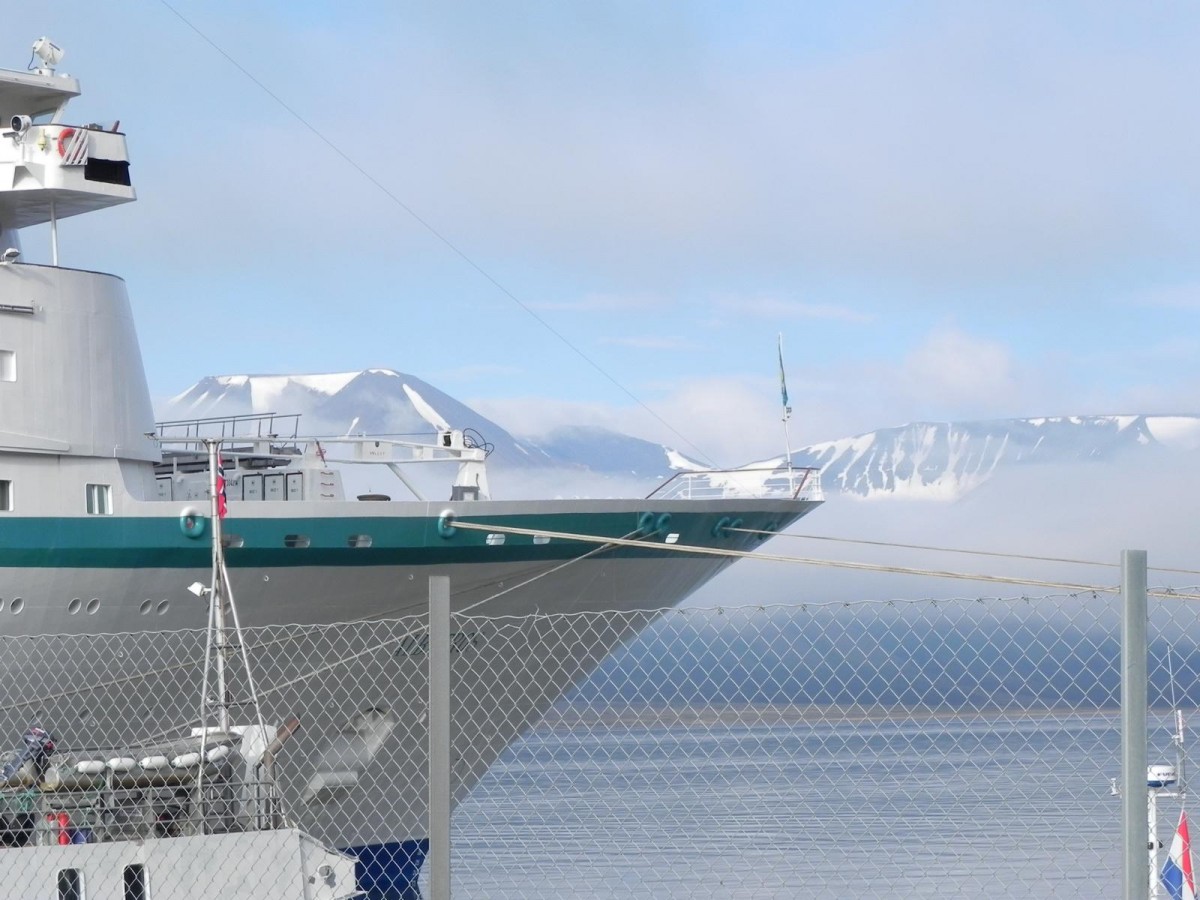 MS Albatros am 05.07.2013 im Hafen von Longyearbyen/Spitzbergen