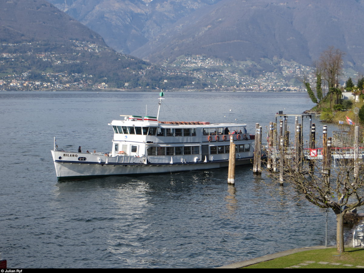 MS Milano an der Anlegestelle San Nazzaro auf dem Lago Maggiore.
10.04.2013