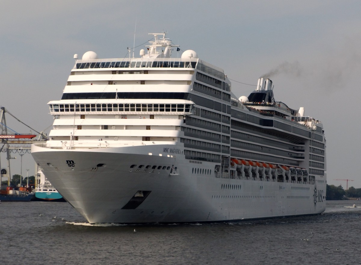 MSC MAGNIFICA am 02.08.14 in Hamburg 