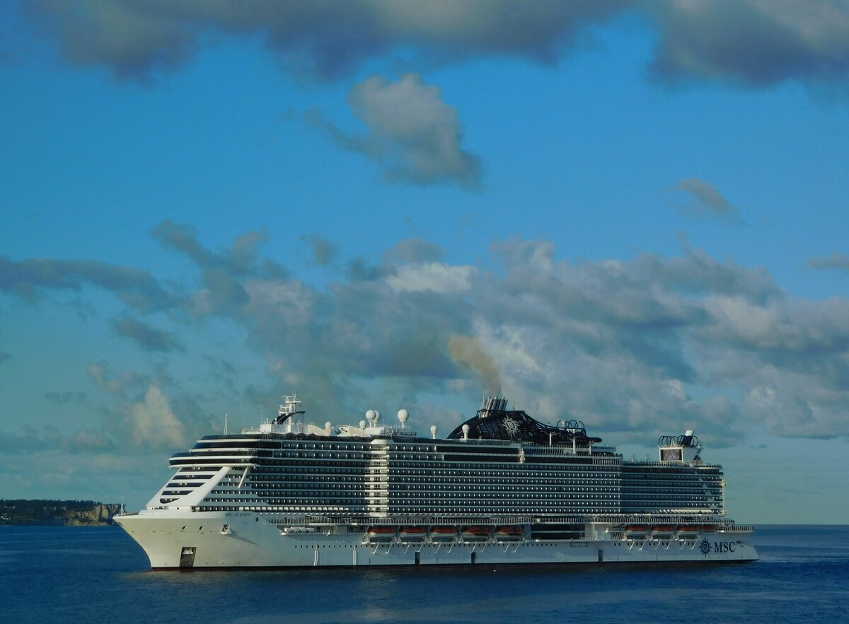 MSC SEAVIEW, MSC Crociere, Visby 23.08.21, gesehen von Bord der Visborg