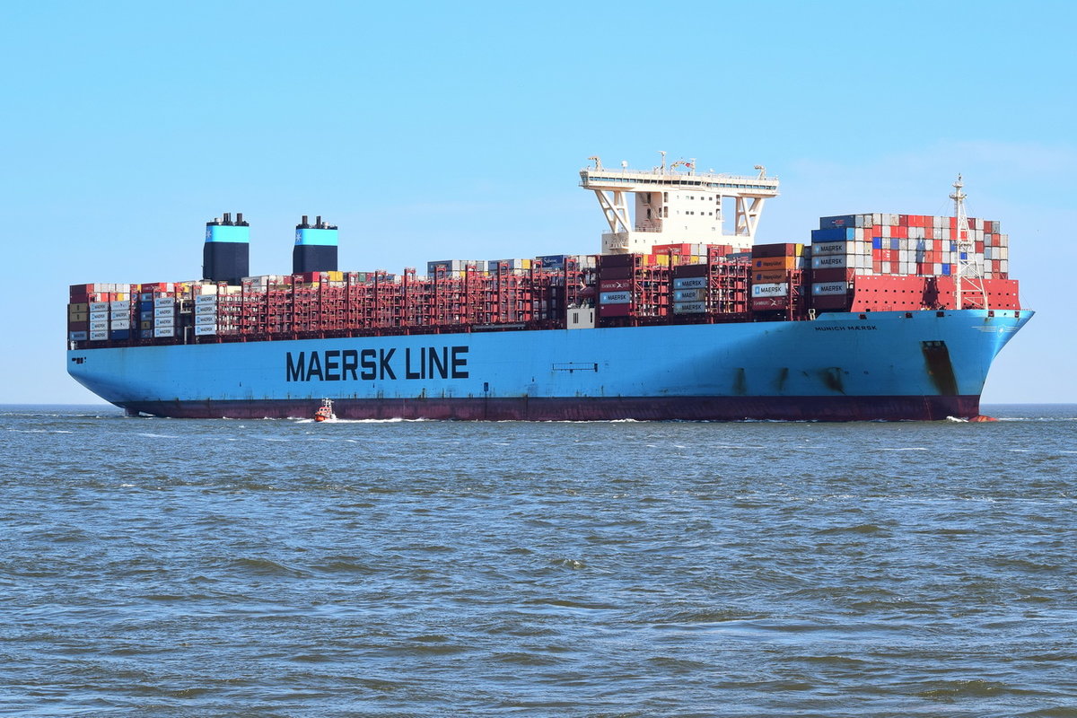 MUNICH MEARSK , Containerschiff , IMO 9778806 , Baujahr 2017 , 399 x 58.6 m , 19630 TEU , Cuxhaven , 03.06.2020