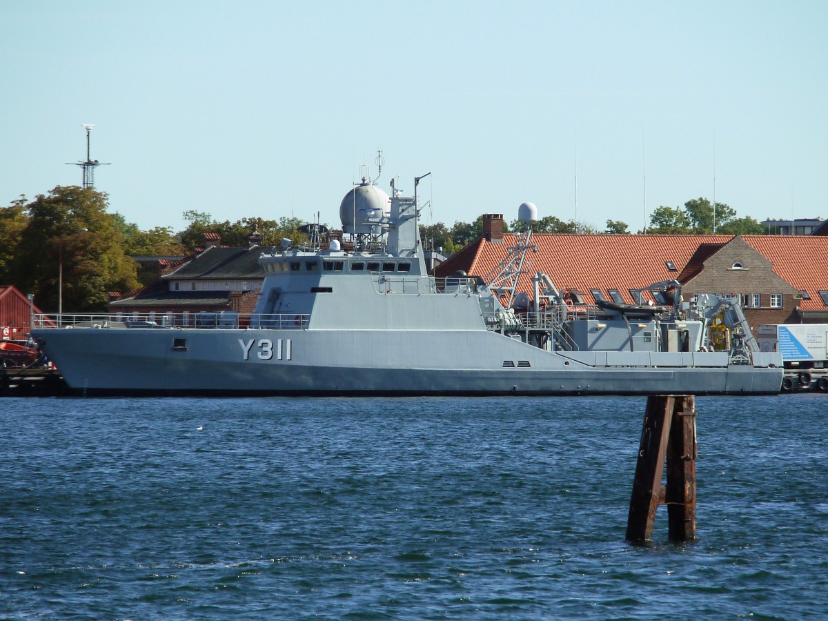 Museumsschiff Patrouillenboot HMDS SOLOVEN Y311; Freigelände Royal Danish Naval Museum (Orlogsmuseet), Kopenhagen, 05.09.2013