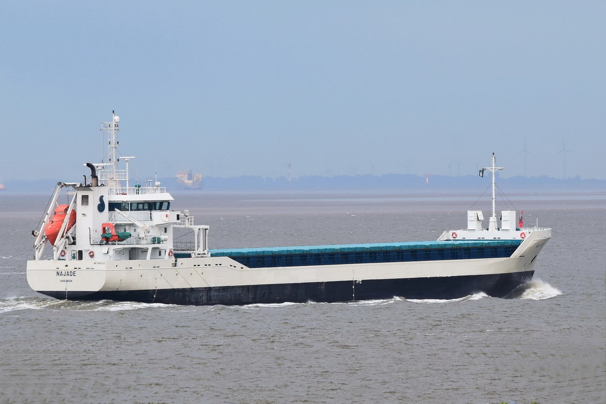 NAJADE , General Cargo , IMO 9467213 , Baujahr 2011 , 94.7 x 13.44 m , 03.06.2020 , Cuxhaven