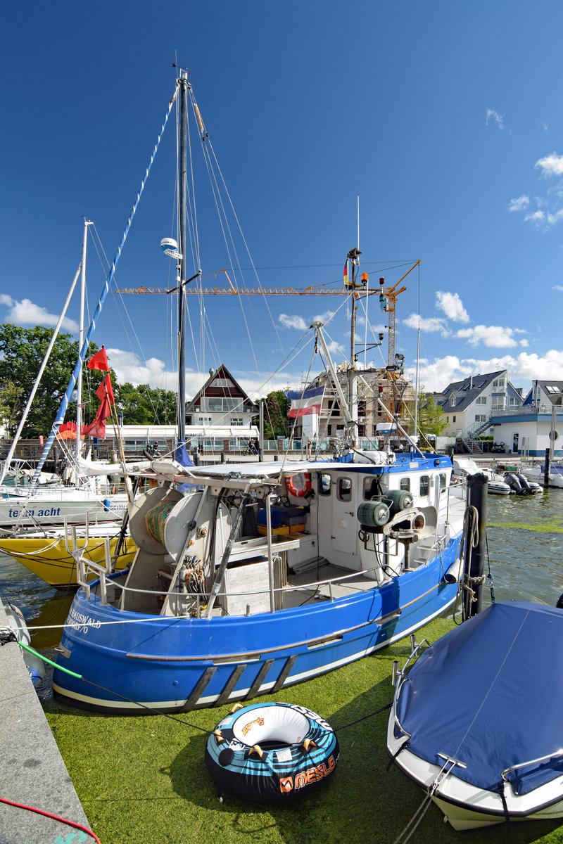 NIE 1 KYRA HAUSWALD im Hafen von Niendorf / Ostsee. Juli 2020.