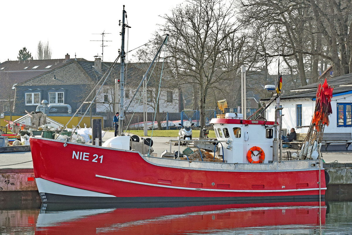 NIE 21 am 17.2.2019 im Hafen von Niendorf/Ostsee.