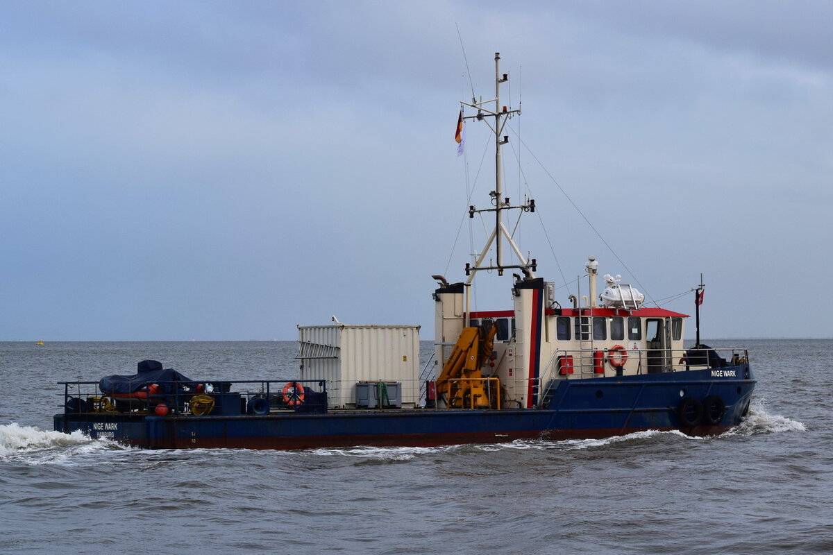 NIGE WARK , Spezialschiff , IMO 9121986 , Baujahr 1994 , 25.25 x 6.8 m , 08.11.2021 , Cuxhaven 