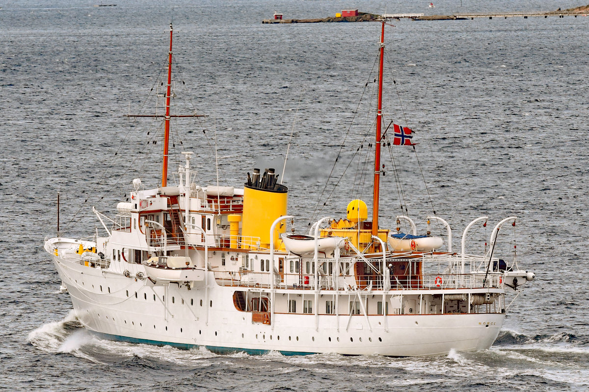 NORGE, Yacht des norwegischen Königshauses, am 4.10.2017 im Oslofjord