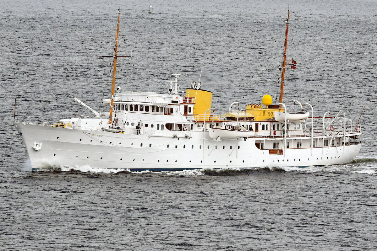 NORGE, Yacht des norwegischen Königshauses, am 4.10.2017 im Oslofjord