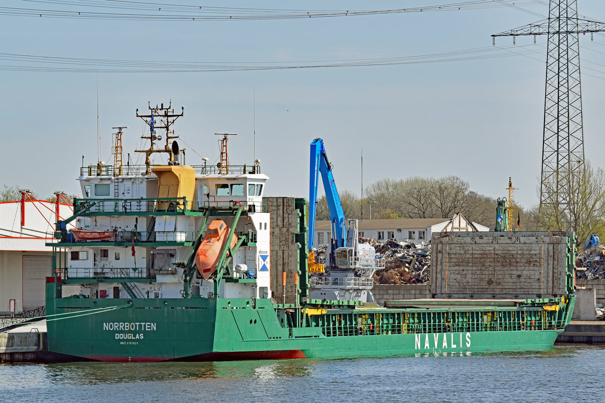 NORRBOTTEN (IMO: 9191931) am 22.4.2018 in Lübeck