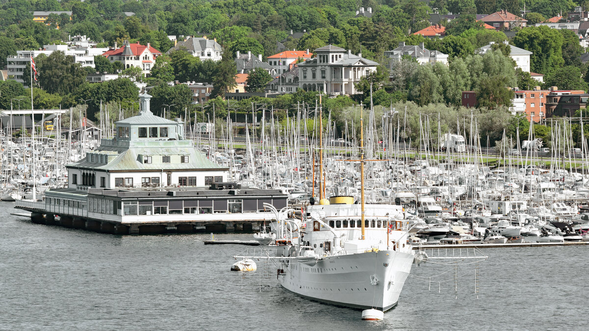 Norwegische Königsyacht NORGE am 14.06.2022 in Oslo