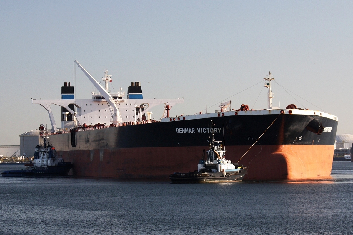 Öltanker Genmar Victory IMO:9205093 am 07.09.2012 Europoort Calanderkanaal.