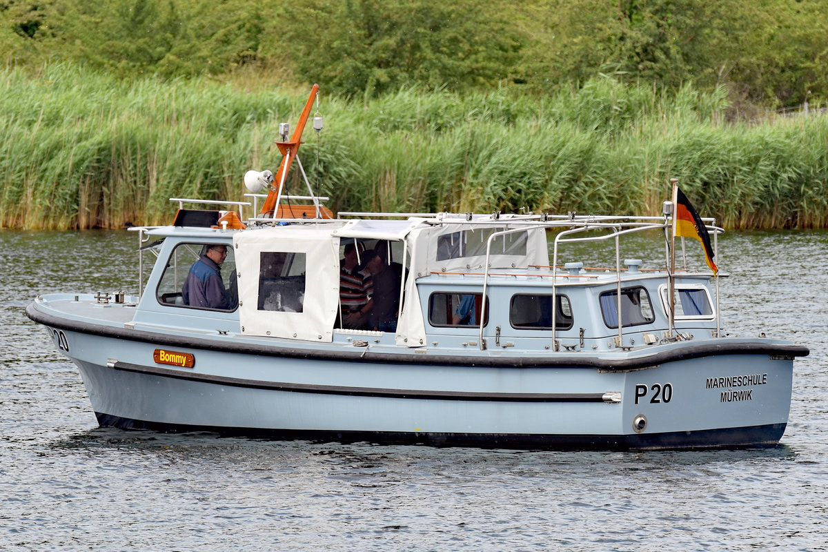 P 20  Bommy  der Marineschule Mürwik am 11.7.2019 auf der Trave bei Lübeck