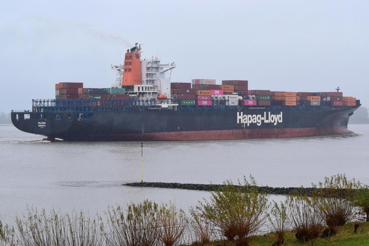 PALENA , Containerschiff , IMO 9306196 , Baujahr 2006 , 304.12 × 40m , 6539 TEU , 02.11.2019 , Grünendeich