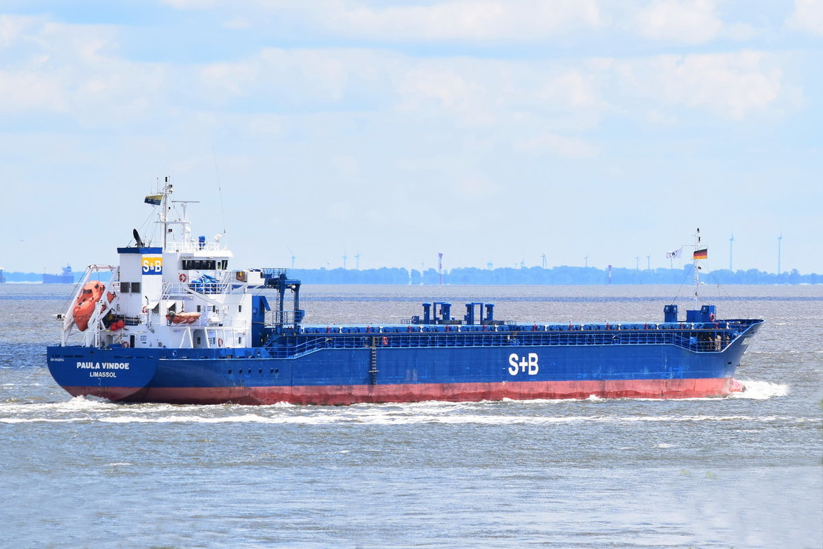 PAULA VINDOE , General Cargo , IMO 9436783 , Baujahr 2013 , 106.77 x 15.28 m , Cuxhaven , 05.06.2020