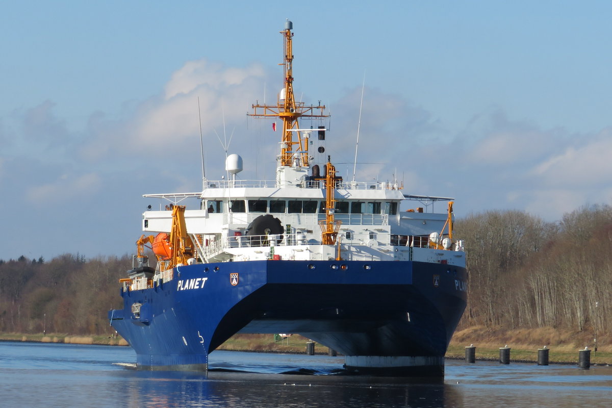 PLANET -IMO= 9245732 - Hh.= Eckernförde - am 06.02.2018 in Kl.Königsförde am NOK.