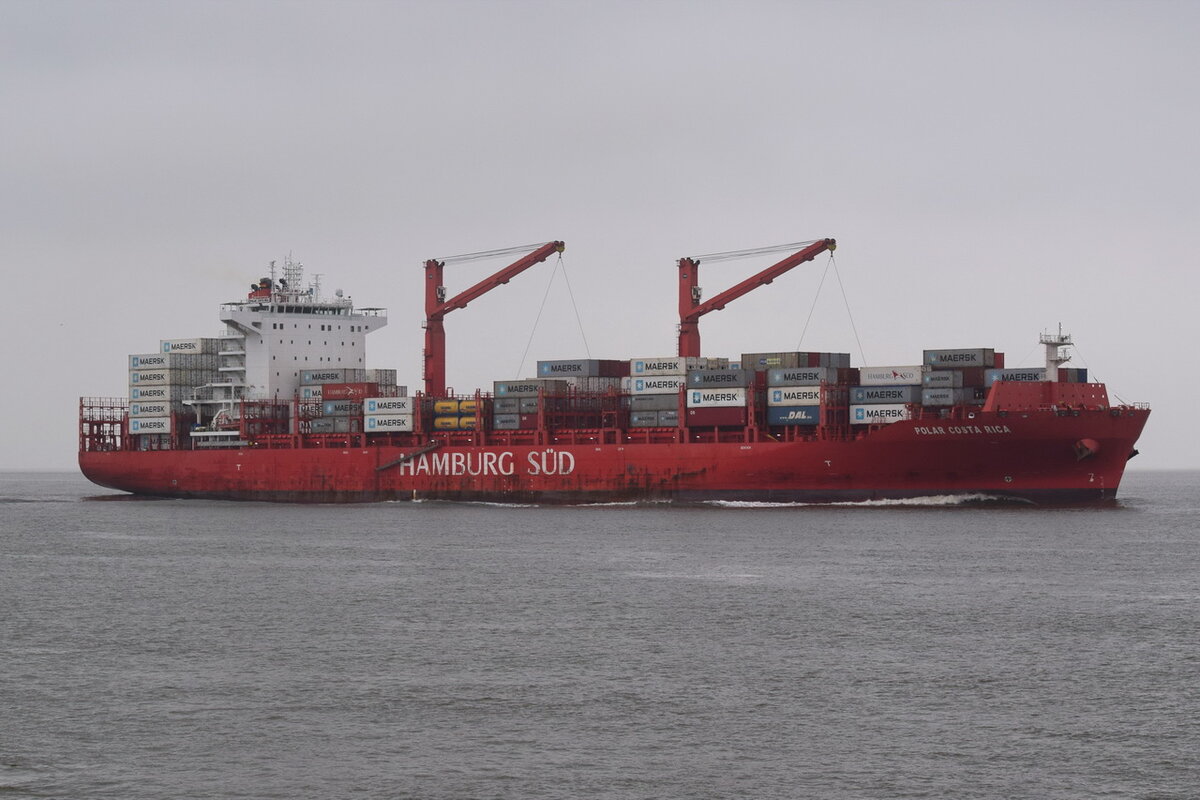 POLAR COSTA RICA , Containerschiff , IMO 9786786 , 230 x 37.3 m , Baujahr 2017 , 3800 TEU , Cuxhaven , 12.11.2021